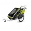 Thule Chariot Cab 2 zeleno/siva dječja kolica za dvoje djece