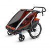 Thule Chariot Cross 2 narančasto/siva dječja kolica za dvoje djece