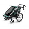 Thule Chariot Lite 2 zeleno/crna dječja kolica za dvoje djece