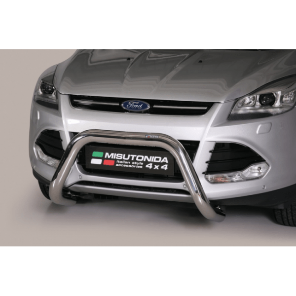 Misutonida Bull Bar Ø76mm inox srebrni za Ford Kuga 2013-2016 s EU certifikatom