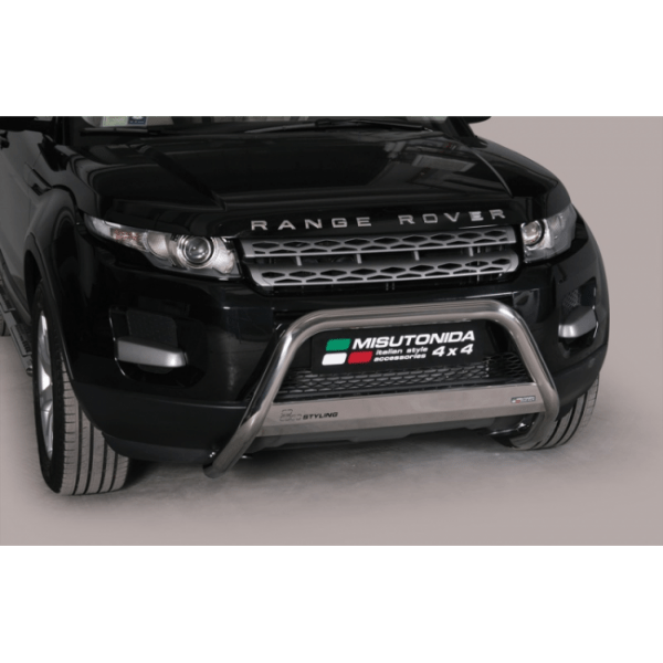 Misutonida Bull Bar Ø63mm inox srebrni za Range Rover Evoque Pure/Prestige 2011-2015 s EU certifikatom