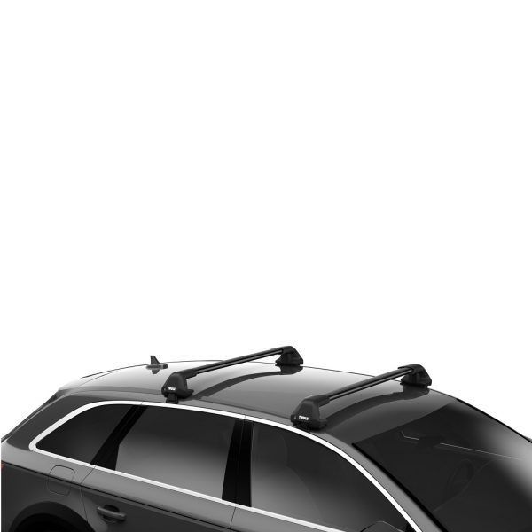 Komplet Thule krovni nosači sa crnom aluminijskom šipkom (par šipki sa glavama+spojnice) WingBar Edge za prazan krov (7205)