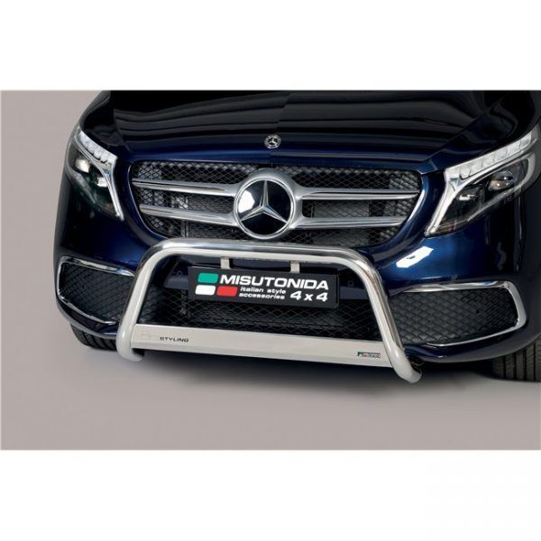 Misutonida Bull Bar Ø63mm inox srebrni za Mercedes Class V 2020 s EU certifikatom