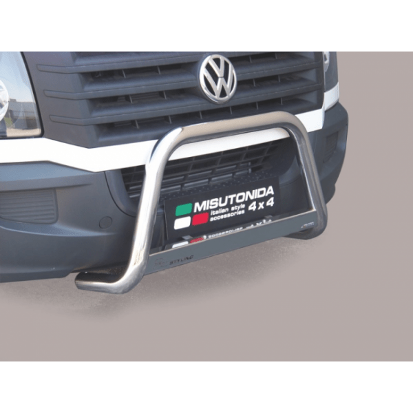Misutonida Bull Bar Ø63mm inox srebrni za Volkswagen Crafter 2011-2016 s EU certifikatom