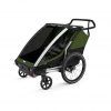 Thule Chariot Cab 2 zelena sportska dječja kolica i prikolica za bicikl za dvoje djece (4u1)