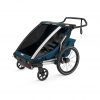 Thule Chariot Cross 2 plava sportska dječja kolica i prikolica za bicikl za dvoje djece (4u1)