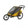 Thule Chariot Sport 2 žuto/crna sportska dječja kolica i prikolica za bicikl za dvoje djece (4u1)