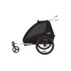 Thule Coaster XT crna dječja kolica i prikolica za bicikl za dvoje djece