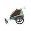 Thule Coaster XT zelena dječja kolica i prikolica za bicikl za dvoje djece
