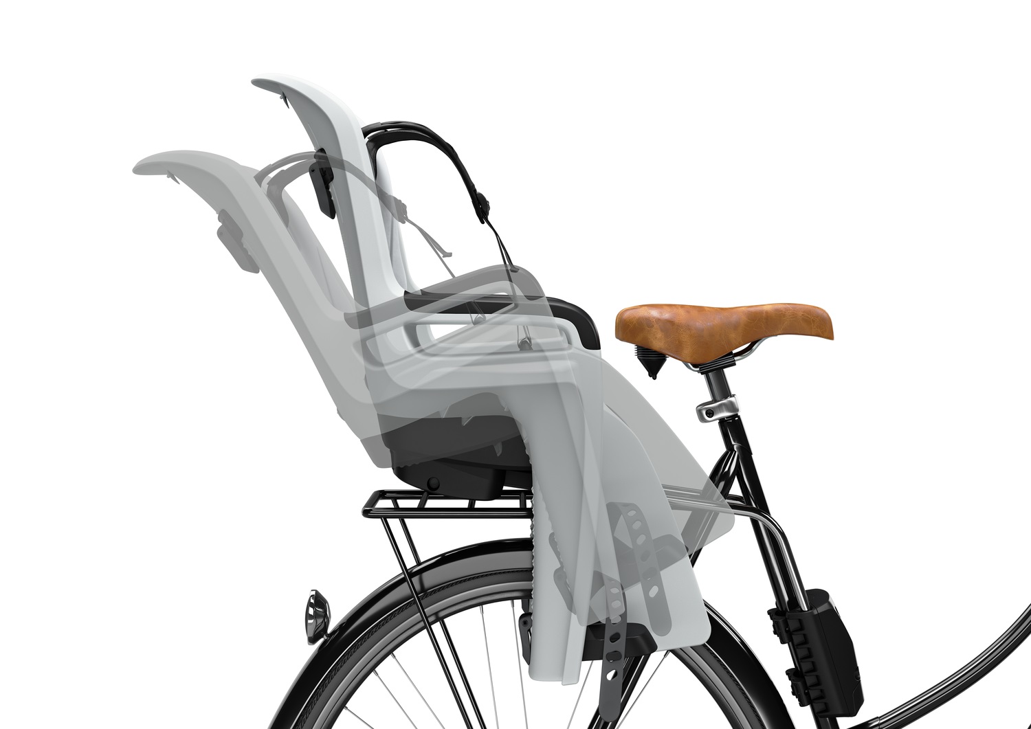Thule RideAlong2 nagibna dječja stražnja sjedalica za bicikl - svijetlosiva