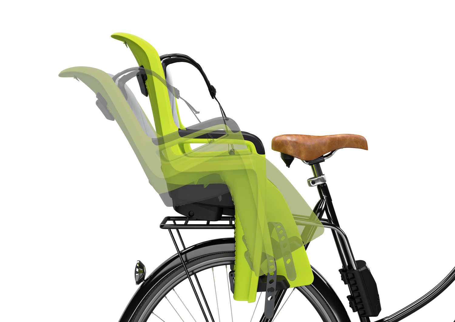 Thule RideAlong2 nagibna dječja stražnja sjedalica za bicikl - lime zelena