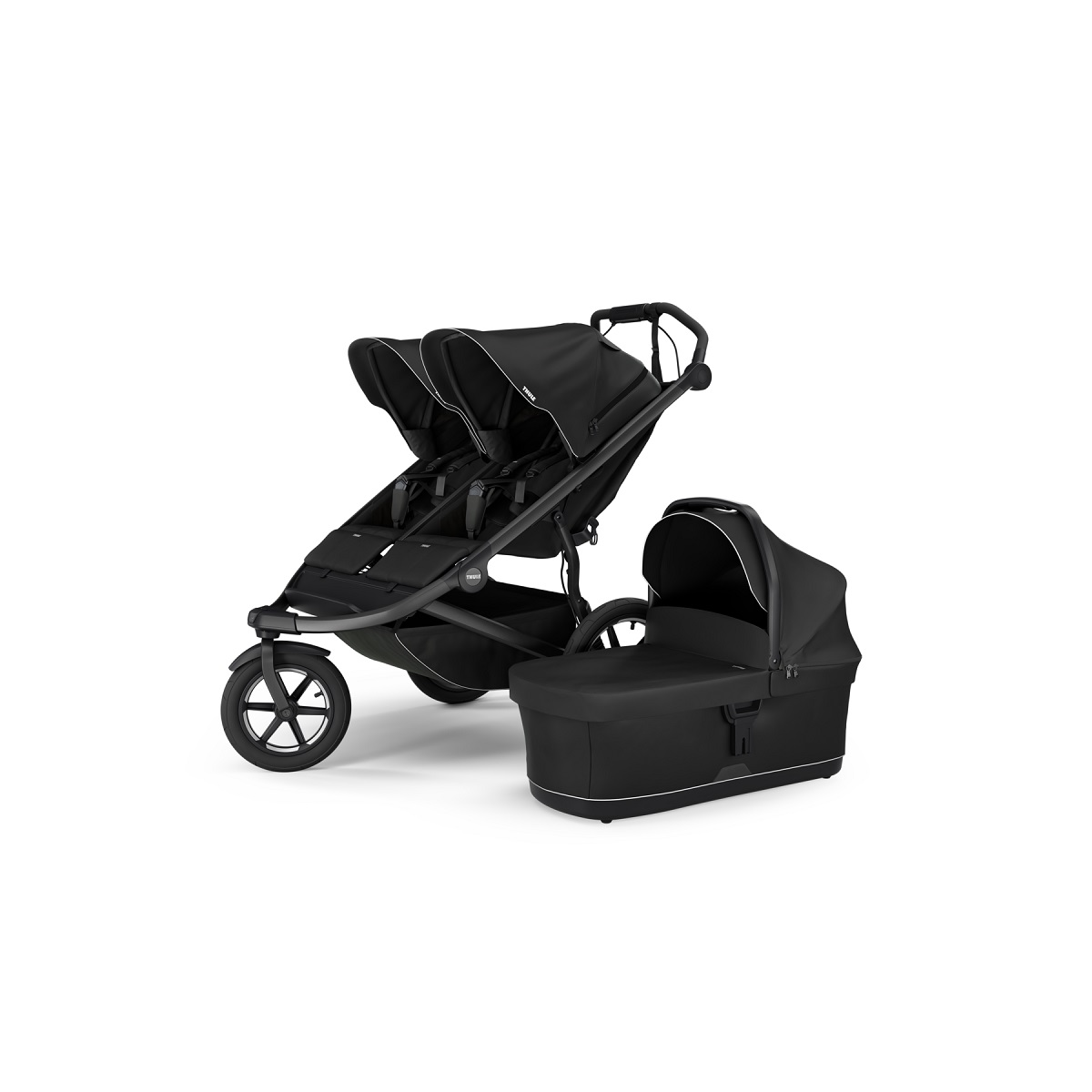 Thule Urban Glide 3 Double crna dječja kolica za dva djeteta