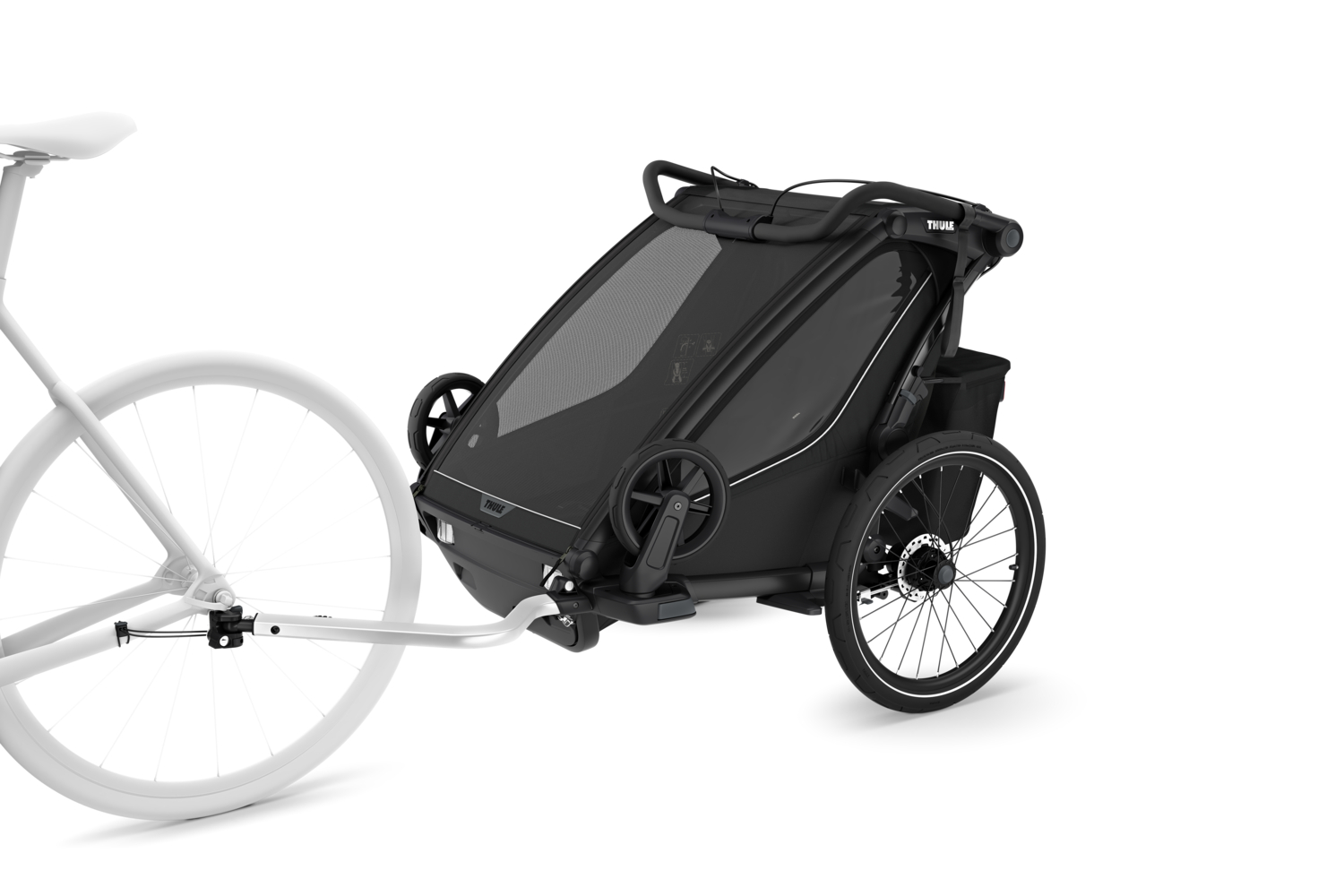 Thule Chariot Sport 2 double multifunkcionalna sportska prikolica za bicikl - 2 djece, crna