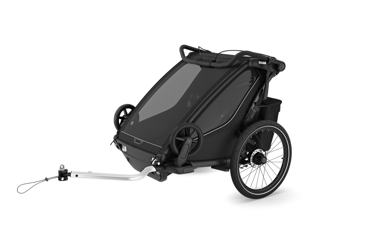 Thule Chariot Sport 2 double multifunkcionalna sportska prikolica za bicikl - 2 djece, crna