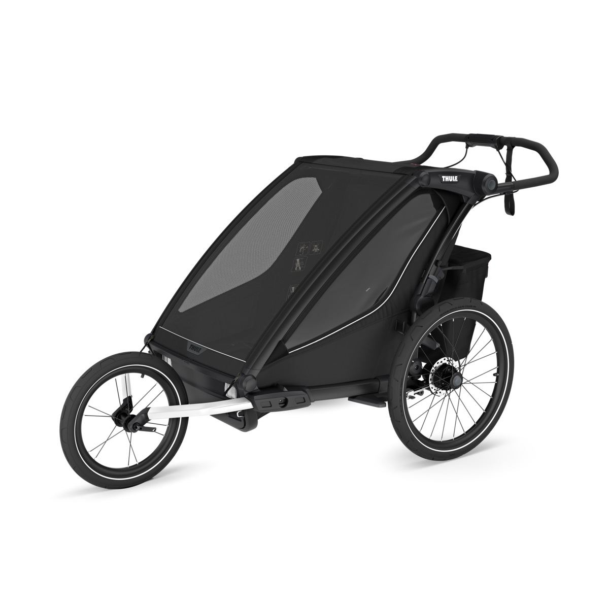 Thule Chariot Sport 2 double multifunkcionalna sportska prikolica za bicikl - 2 djece, crna