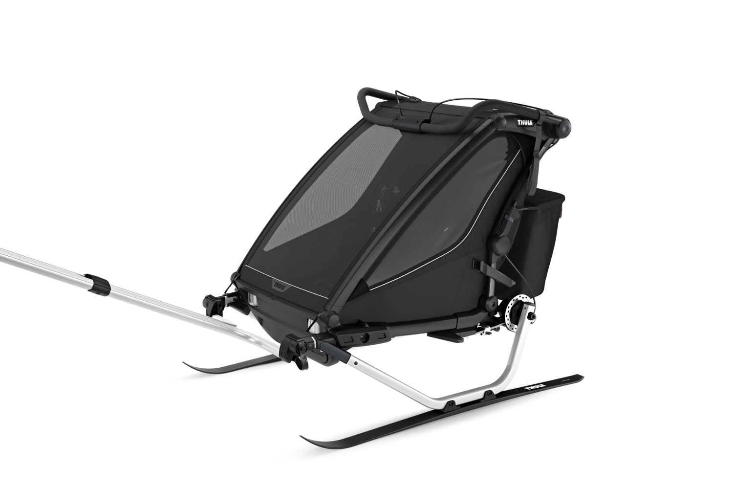 Thule Chariot Sport 2 double multifunkcionalna sportska prikolica za bicikl - 2 djece, crna