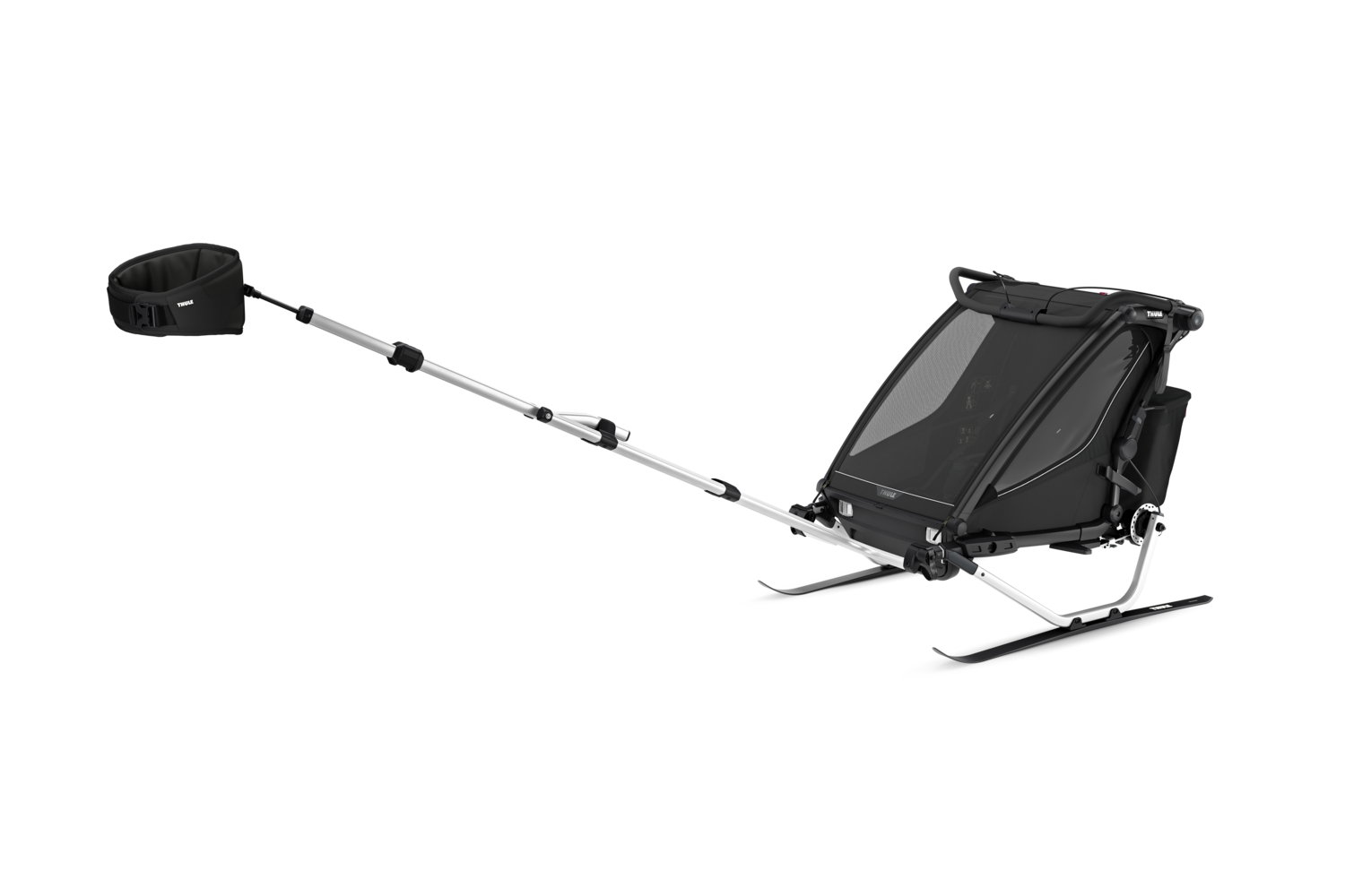 Thule Chariot Sport 2 double multifunkcionalna sportska prikolica za bicikl - 2 djece, crna