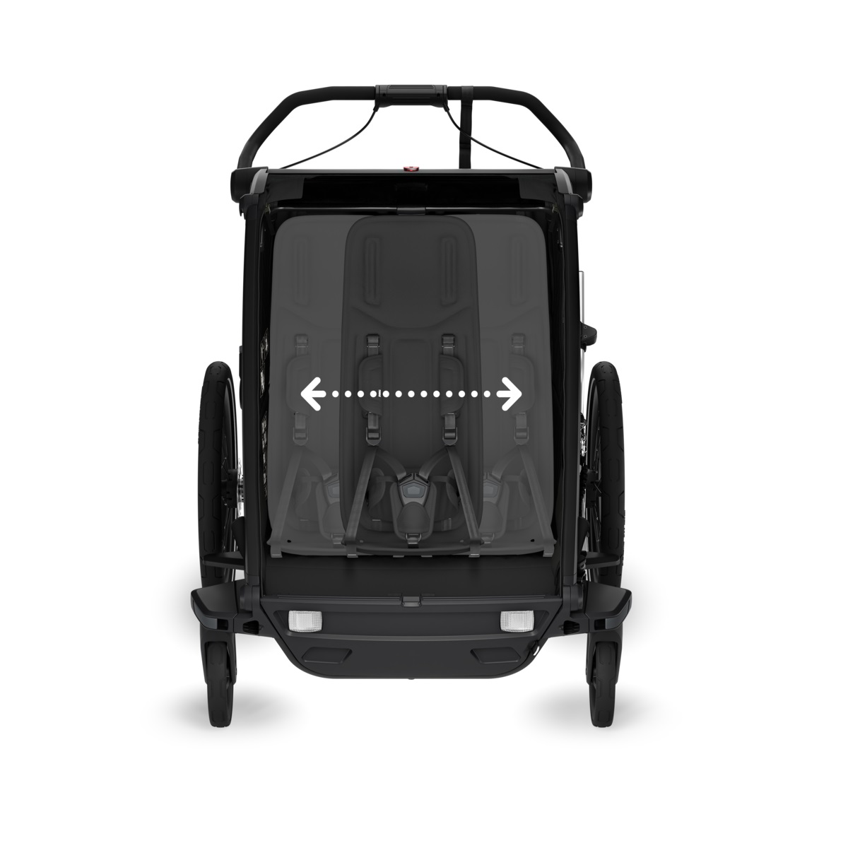 Thule Chariot Sport 2 double multifunkcionalna sportska prikolica za bicikl - 2 djece, crna