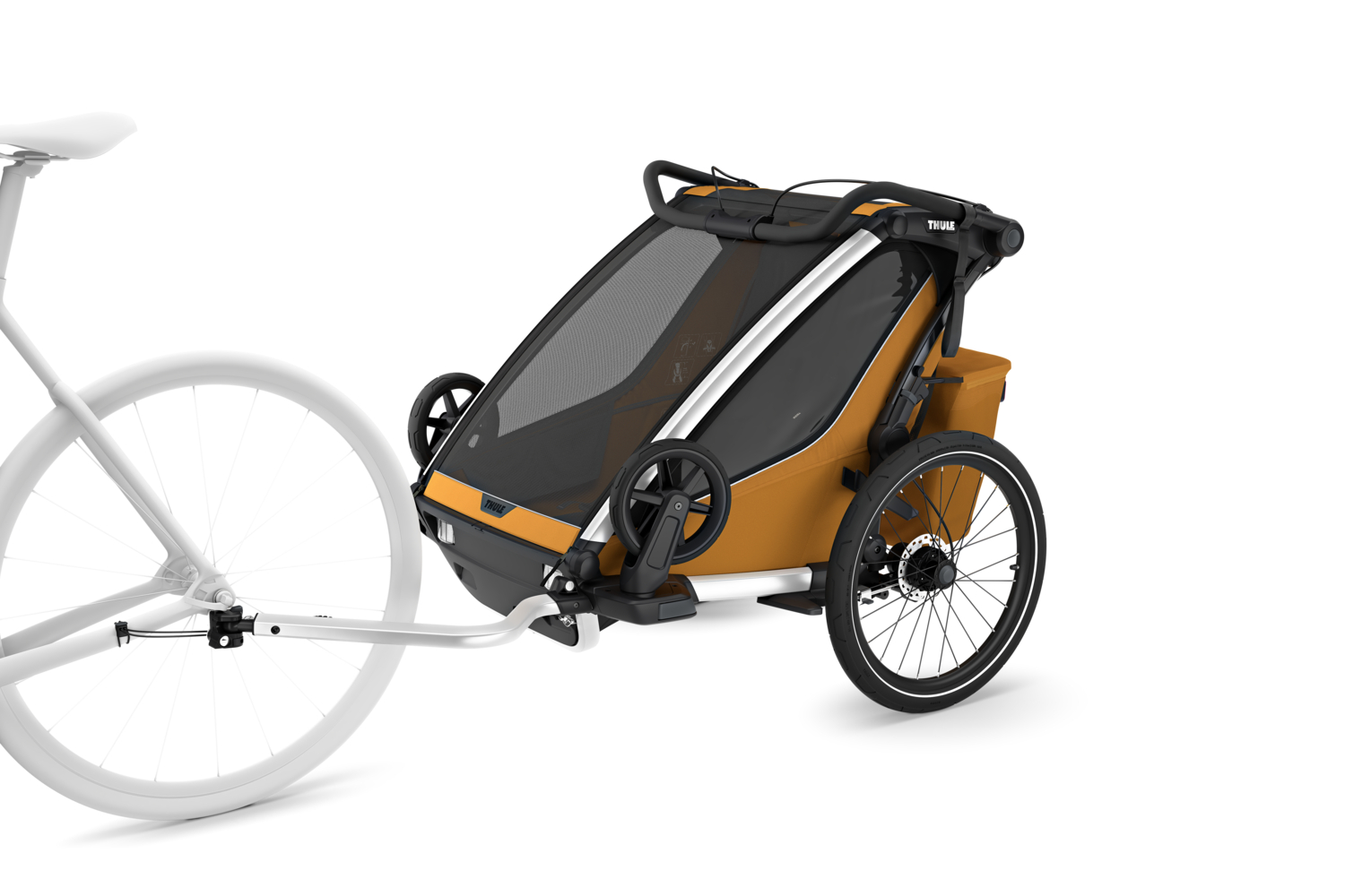 Thule Chariot Sport 2 double multifunkcionalna sportska prikolica za bicikl - 2 djece, narančasta