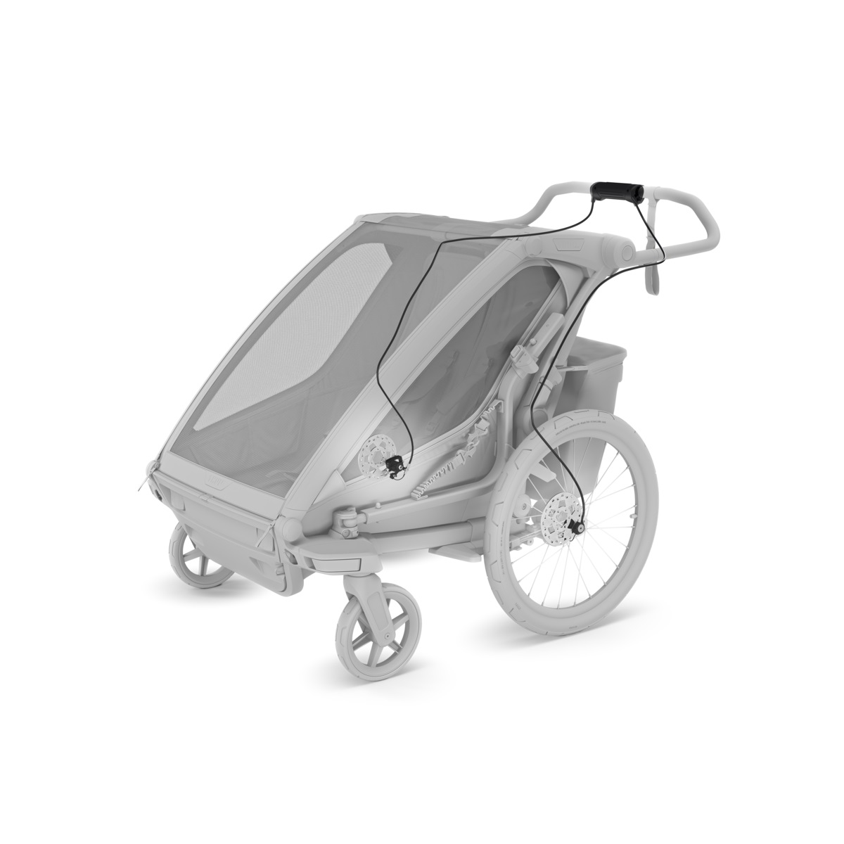 Thule Chariot Sport 2 double multifunkcionalna sportska prikolica za bicikl - 2 djece, crna