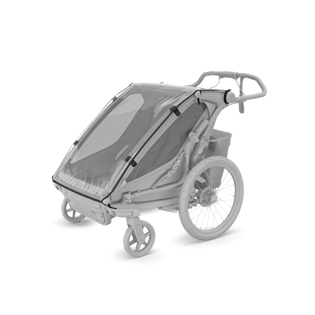 Thule Chariot Sport 2 double multifunkcionalna sportska prikolica za bicikl - 2 djece, crna