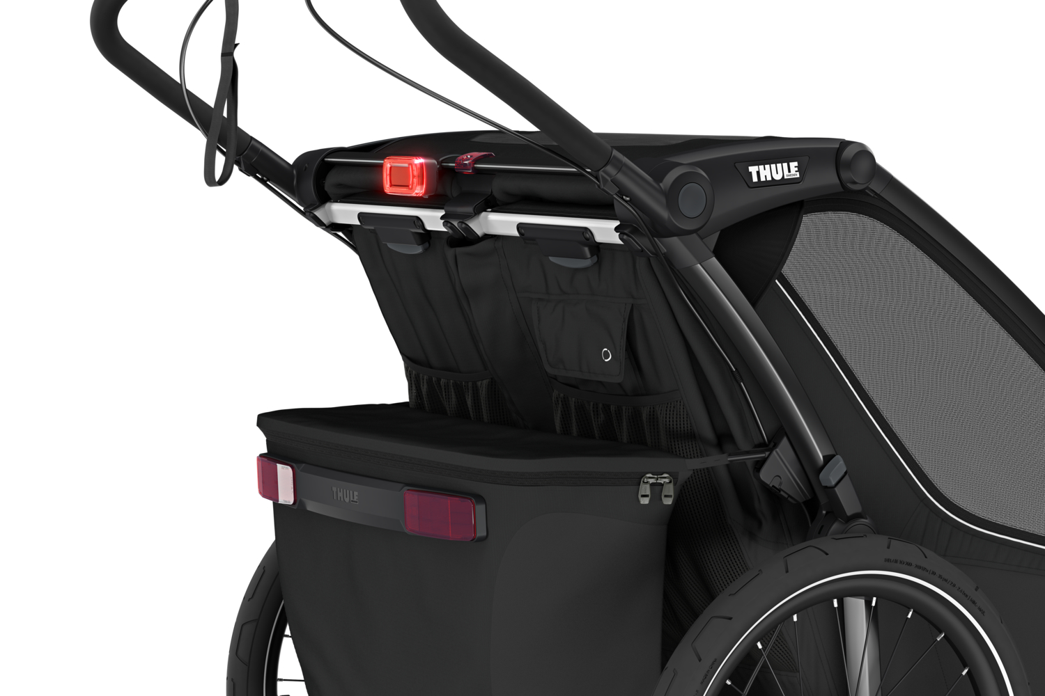 Thule Chariot Sport 2 double multifunkcionalna sportska prikolica za bicikl - 2 djece, crna