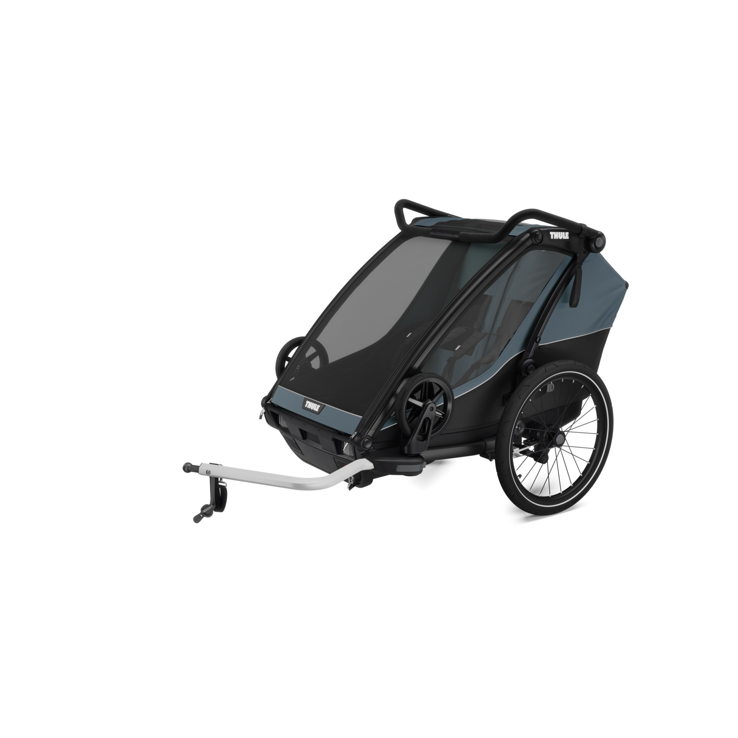 Thule Chariot Cab prikolica za bicikl s dva sjedala multisport tamno sive boje