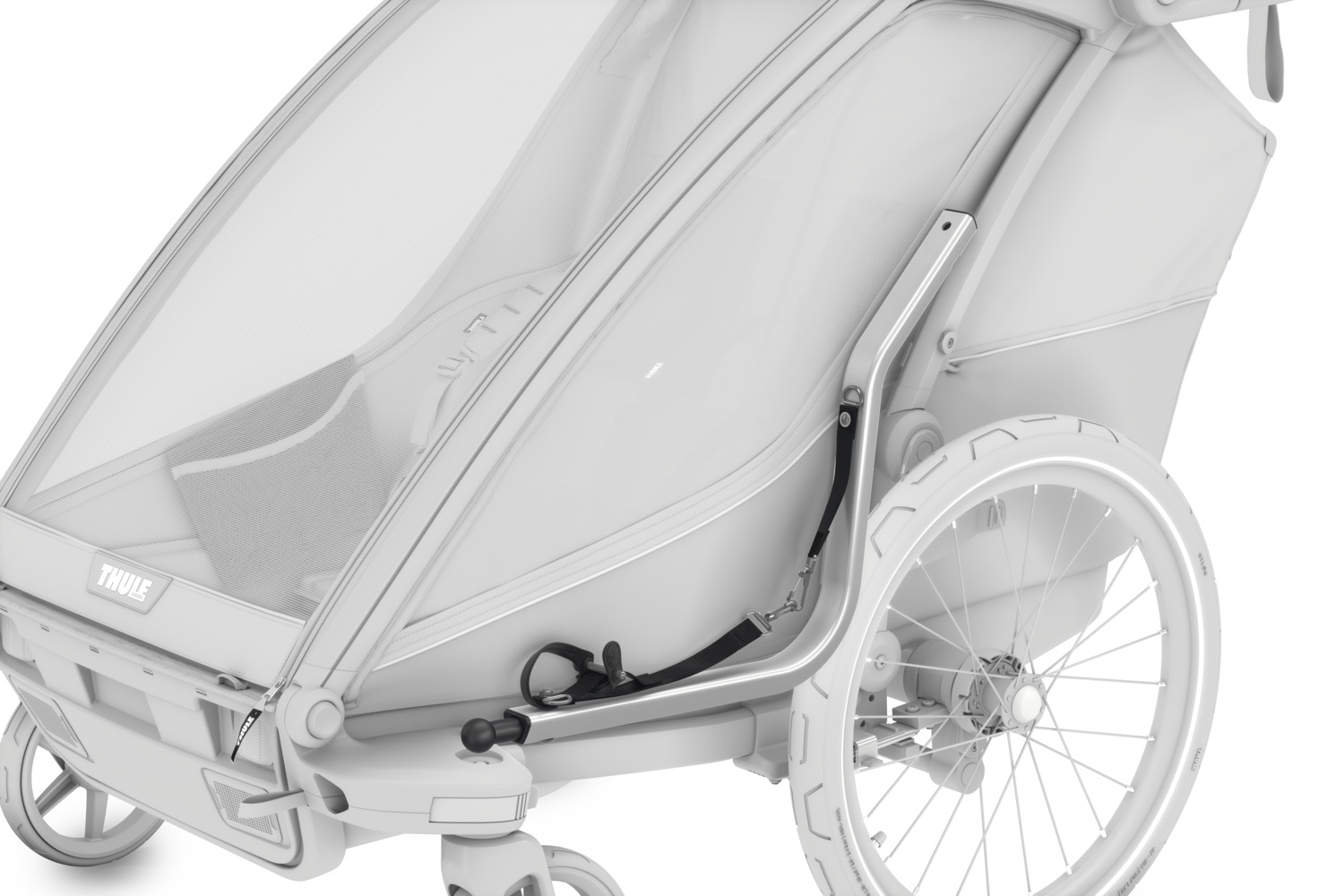 Thule Chariot Cab prikolica za bicikl s dva sjedala multisport tamno sive boje