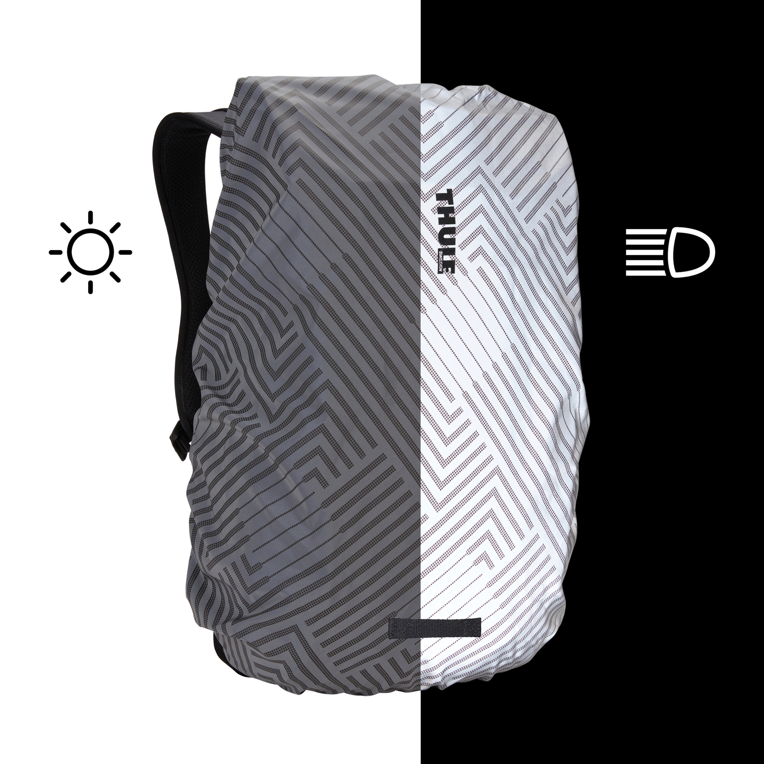 Thule backpack rain cover univerzalni pokrov za zaštitu ruksaka od kiše srebrne boje