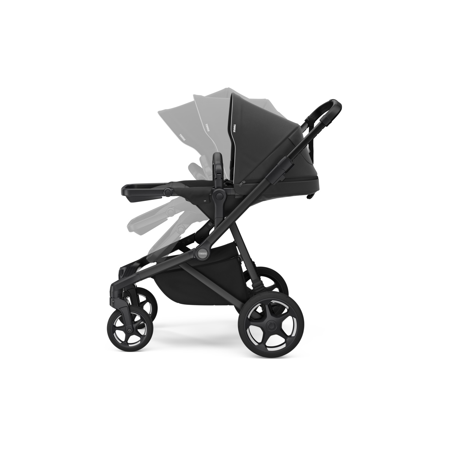 Thule Sleek 2 konvertibilna dječja kolica crno na crno