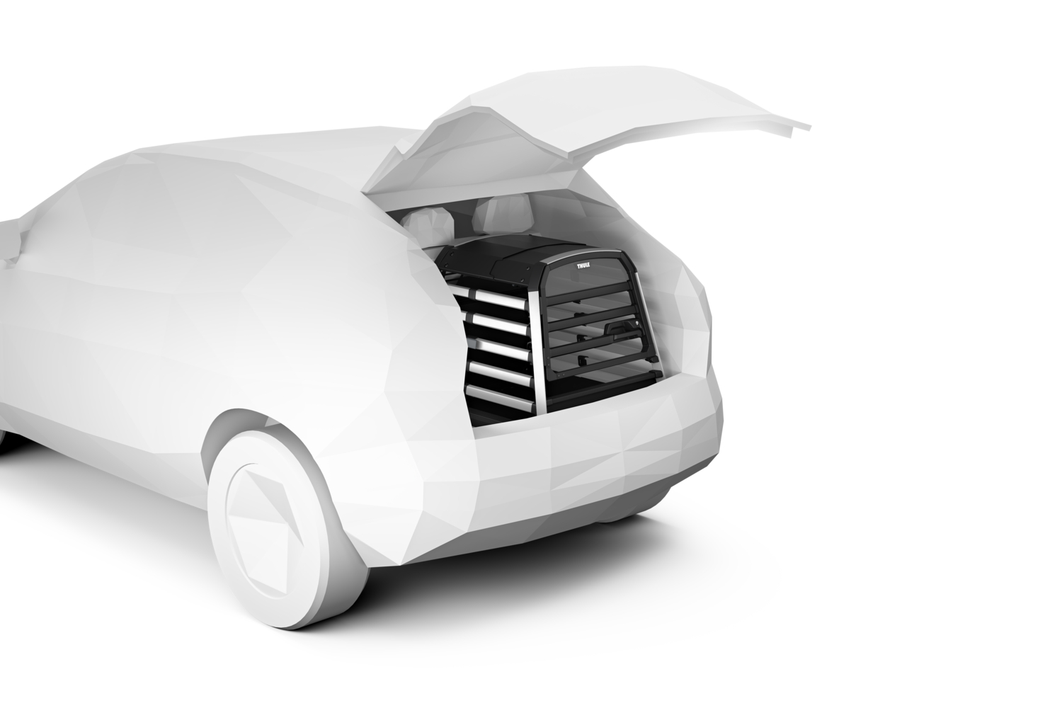 Thule Allax threshold compatible L compact transporter za pse za vozila s nižim podom prtljažnika