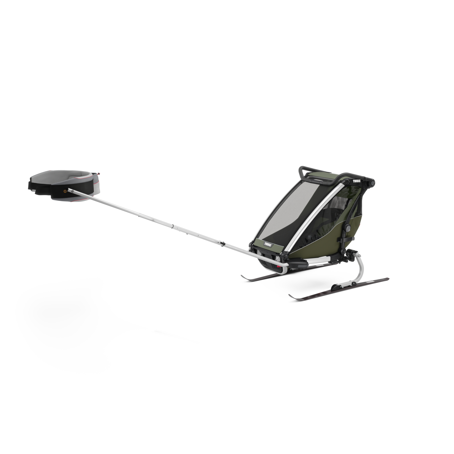 Thule Chariot Lite maslinastozelena sportska dječja kolica i prikolica za bicikl za jedno dijete (4u1) NOVO