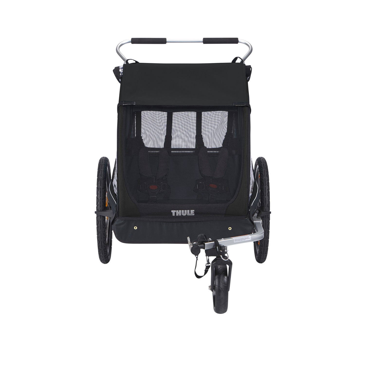 Thule Coaster XT plava dječja kolica i prikolica za bicikl za dvoje djece crna