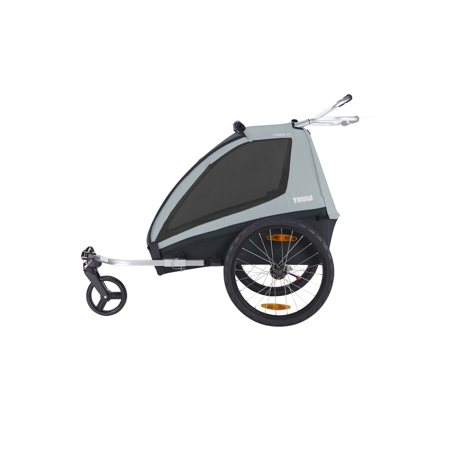 Thule Coaster XT plava dječja kolica i prikolica za bicikl za dvoje djece svjetloplava