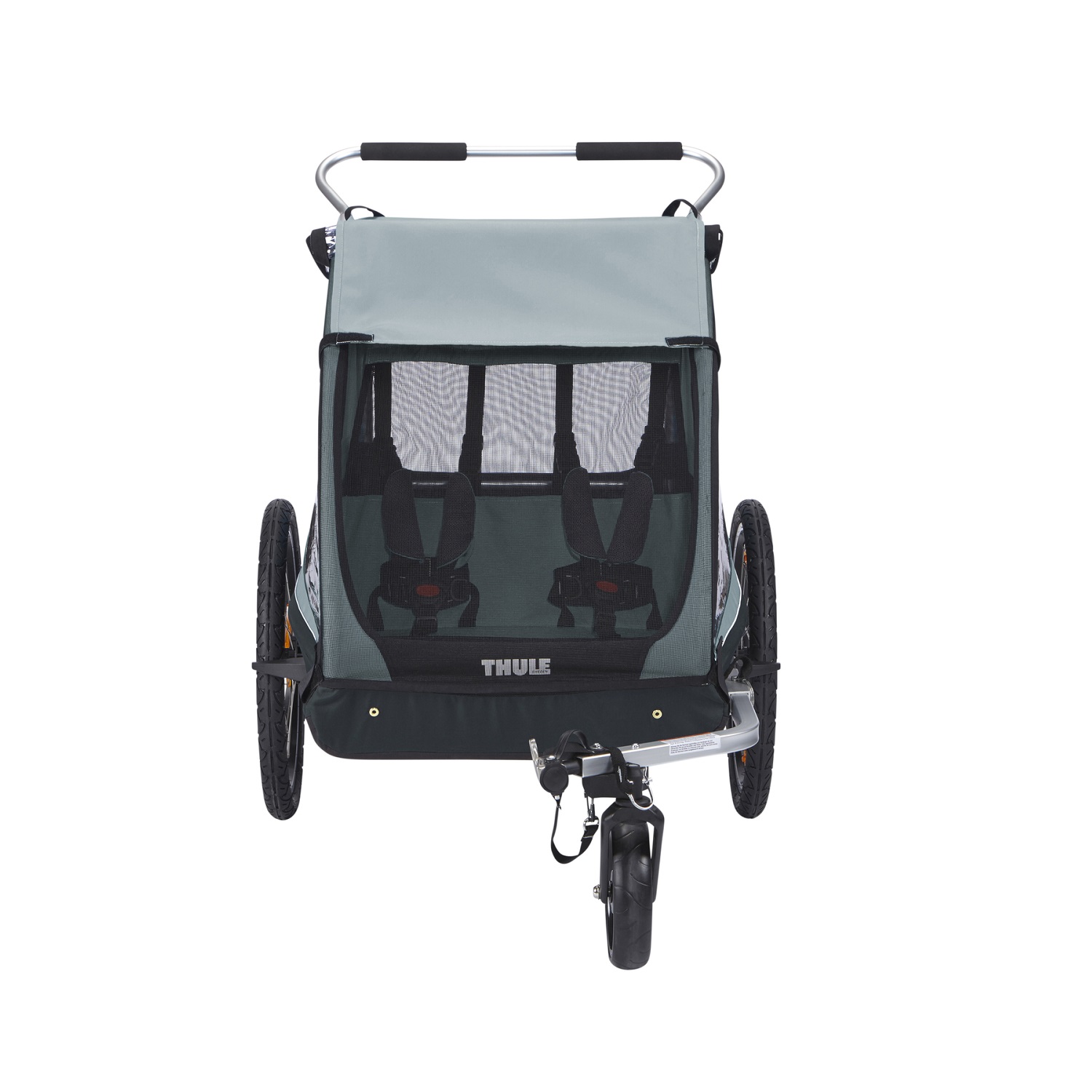 Thule Coaster XT plava dječja kolica i prikolica za bicikl za dvoje djece svjetloplava