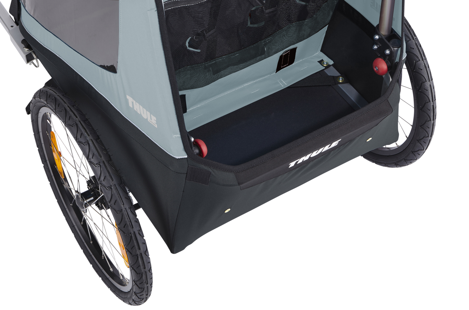 Thule Coaster XT plava dječja kolica i prikolica za bicikl za dvoje djece svjetloplava