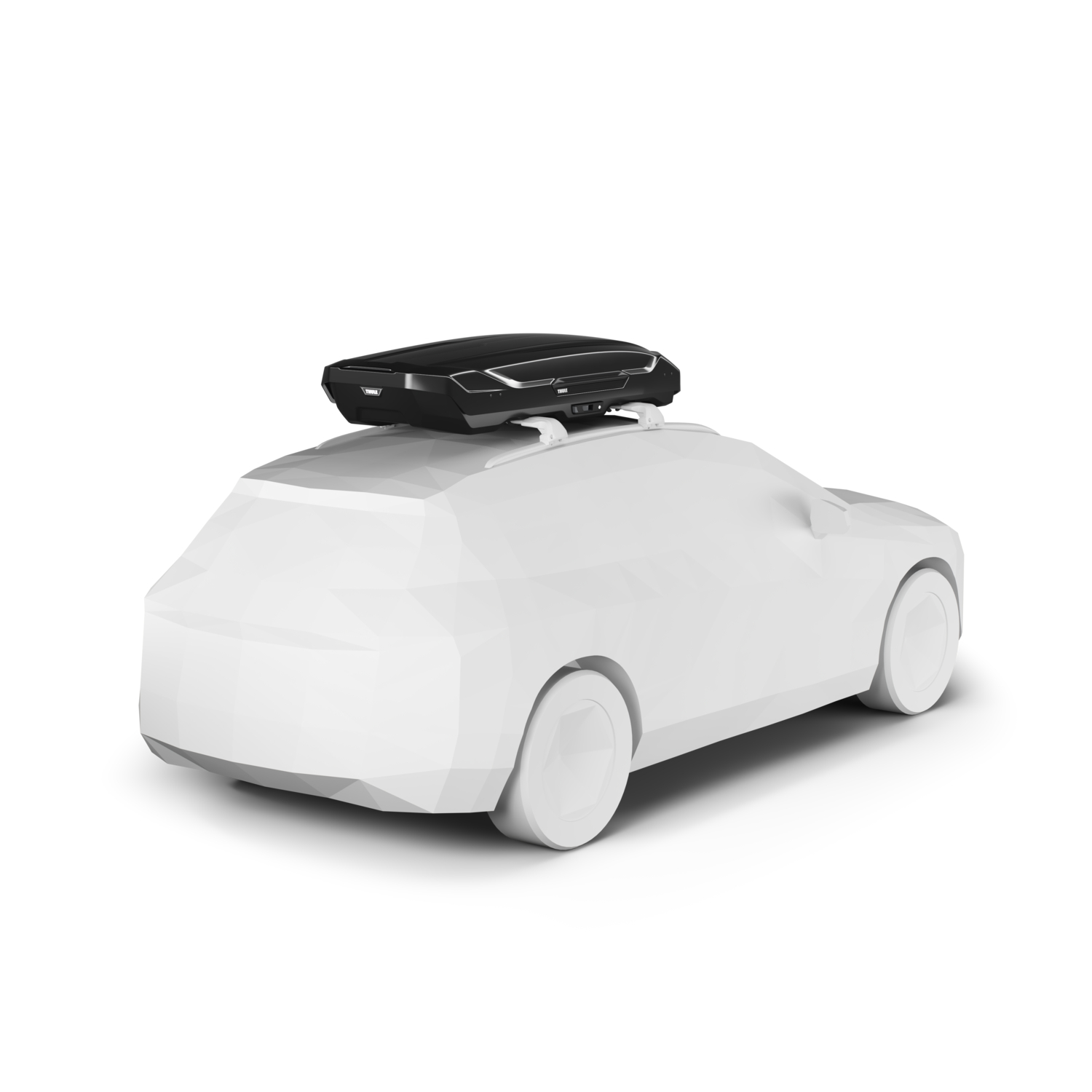 Thule 3 L Low crna sjajna krovna kutija