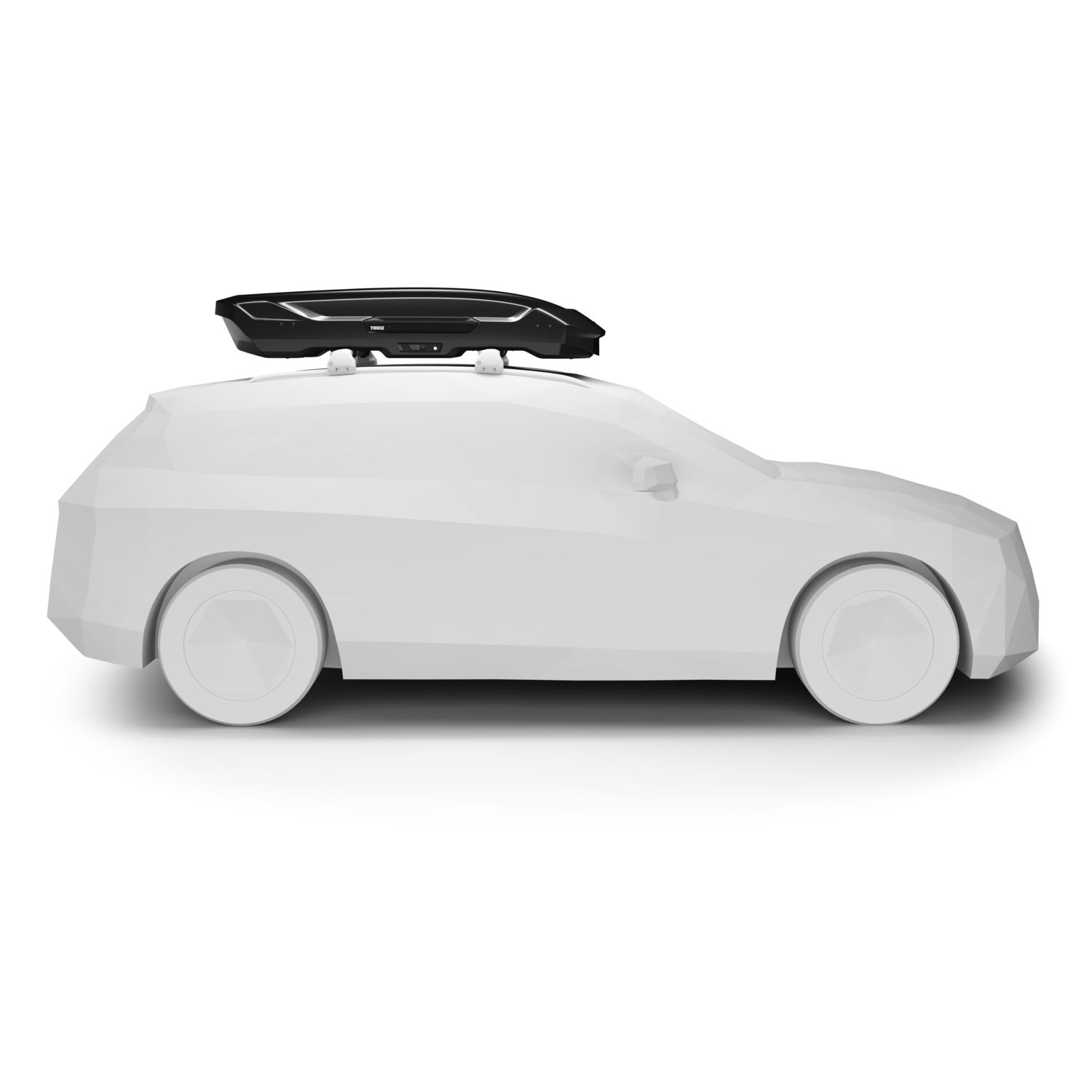 Thule 3 L Low crna sjajna krovna kutija
